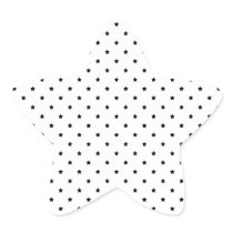 White and Black Star Pattern. Star Stickers