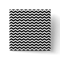White and Black Zig Zag Pinback Button