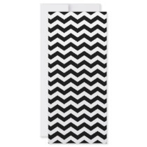 White and Black Zig Zag Customized Rack Card