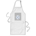 White and Blue Christmas Bauble. On Starry Gray. Aprons