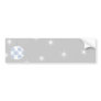 White and Blue Christmas Bauble. On Starry Gray. Bumper Stickers
