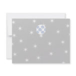 White and Blue Christmas Bauble. On Starry Gray. Custom Invitation
