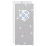 White and Blue Christmas Bauble. On Starry Gray. Customized Rack Card