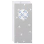 White and Blue Christmas Bauble. On Starry Grey. rack cards