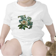 White and Blue Flowers Shirt