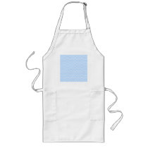 White and Blue Polka Dot Pattern. Spotty. Aprons