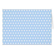 White and Blue Polka Dot Pattern. Spotty. Card