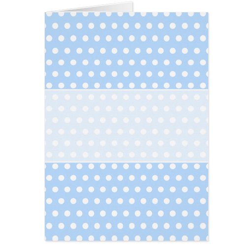 White and Blue Polka Dot Pattern. Spotty. Greeting Cards