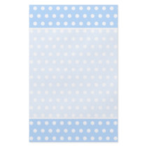 White and Blue Polka Dot Pattern. Spotty. Flyer