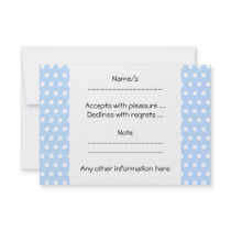 White and Blue Polka Dot Pattern. Spotty. Custom Invitations