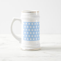 White and Blue Polka Dot Pattern. Spotty. Coffee Mugs