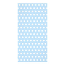 White and Blue Polka Dot Pattern. Spotty. Personalized Photo Card
