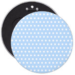 White and Blue Polka Dot Pattern. Spotty. Pin