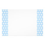 White and Blue Polka Dot Pattern. Spotty. Stationery