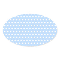 White and Blue Polka Dot Pattern. Spotty. Sticker