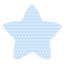White and Blue Polka Dot Pattern. Spotty. Stickers