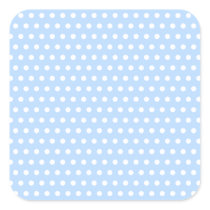 White and Blue Polka Dot Pattern. Spotty. Sticker