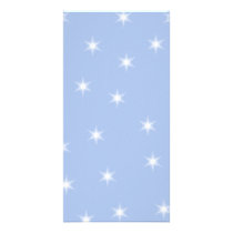 White and Blue Stars Design. Personalized Photo Card