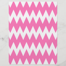 White and Bright Pink Zigzags. Personalized Flyer