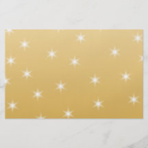 White and Gold Colour Star Pattern Full Colour Flyer