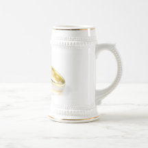 White and Gold Wedding Rings Stein by Petr Kratoch Coffee Mugs