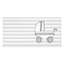 White and Gray Baby Pram. Custom Photo Card