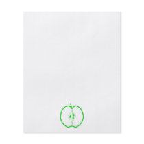 White and Green Apple Half. Personalized Flyer