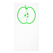 White and Green Apple Half. Photo Cards