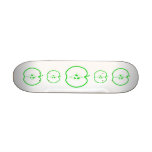 White and Green Apple Illustration. Fruit. Custom skateboards