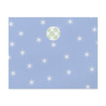 White and Green Christmas Bauble. On Starry Blue. flyers