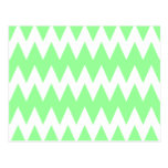 White and Green Zigzags. postcards