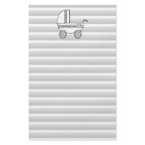 White and Grey Baby Pram. Full Color Flyer