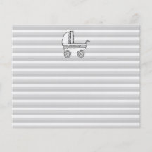 White and Grey Baby Pram. Full Colour Flyer
