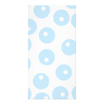 White and light blue retro pattern. photo greeting card