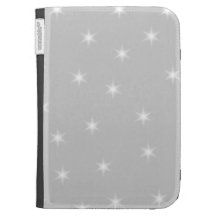 White and Light Grey Star Pattern. Kindle Cover