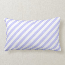 White and Light Purple Stripes. Throw Pillows