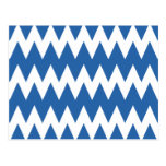 White and Navy Blue Zigzags. postcards