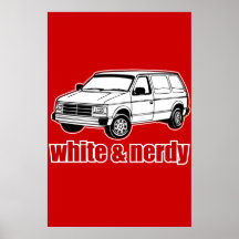 white and nerdy poster