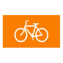 White and Orange Bike Business Card