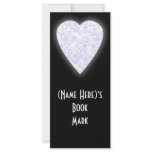 White and Pale Blue Heart. Patterned Heart Design. Customized Rack Card