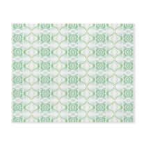 White and Pale Green Flower Pattern. Full Color Flyer