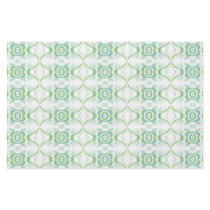 White and Pale Green Flower Pattern. Personalized Flyer