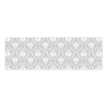 White and Pastel Grey Damask Design. Business Card