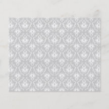 White and Pastel Grey Damask Design. Flyer