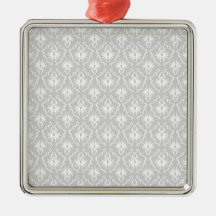 White and Pastel Grey Damask Design. Ornament