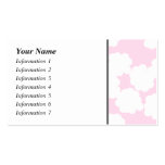White and Pink Clouds Pattern. Business Card Template