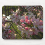 White and Pink Flowering Tree by Creek Mousepad