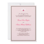 White and Pink Orchid Invitation