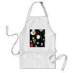 WHITE AND RED FLOWER  Apron