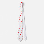 White and red polka dot necktie